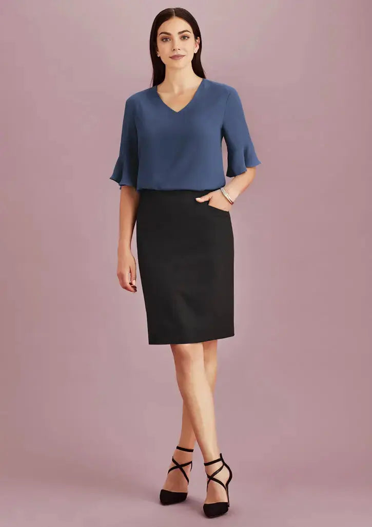 Biz Corporates Womens Bandless Pencil Skirt 20717 Biz Corporates